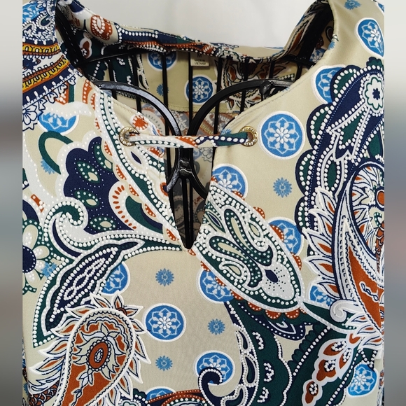 Blue Mood Bohemian Paisley Blouse -  Size Medium - Picture 4 of 5